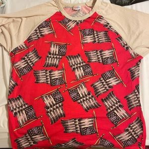 LulaRoe American Flag top size 3Xl